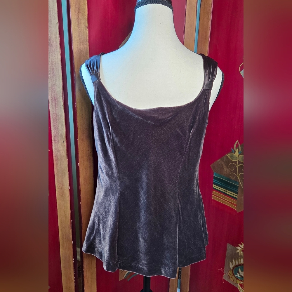 ANN TAYLOR Satin Cowl Neck Blouse - Rich Brown| Size 8 (NWT) - Picture 4 of 13